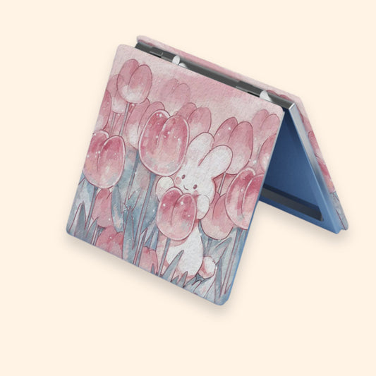 Cute Compact Bunny Folding Mirror