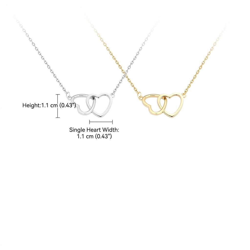 Double Heart Minimal Necklace