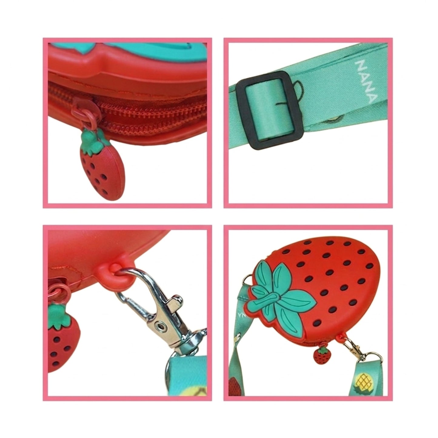 Sweet Strawberry Mini Coin Purse