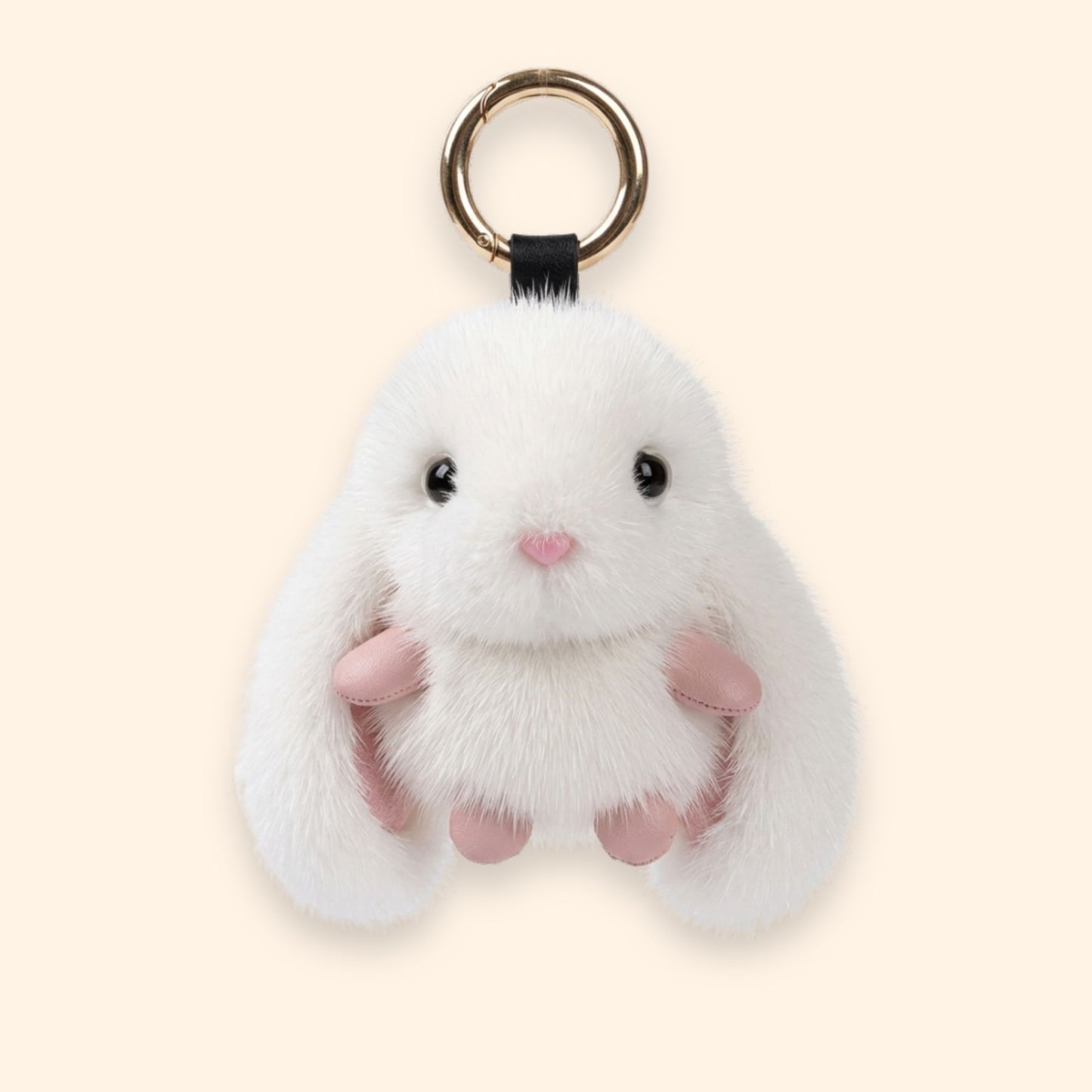 Fluffy Bunny Plush Keychain