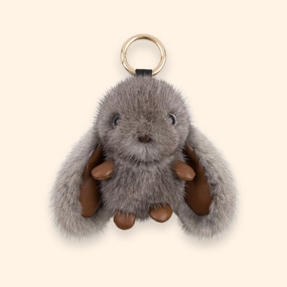 Fluffy Bunny Plush Keychain