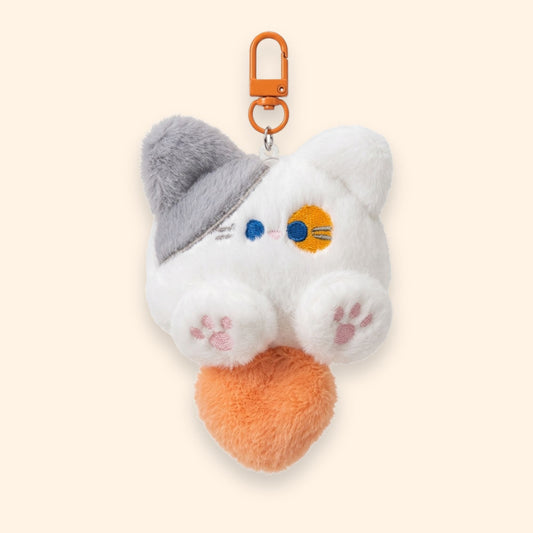 Chubby Cat Plush Keychain