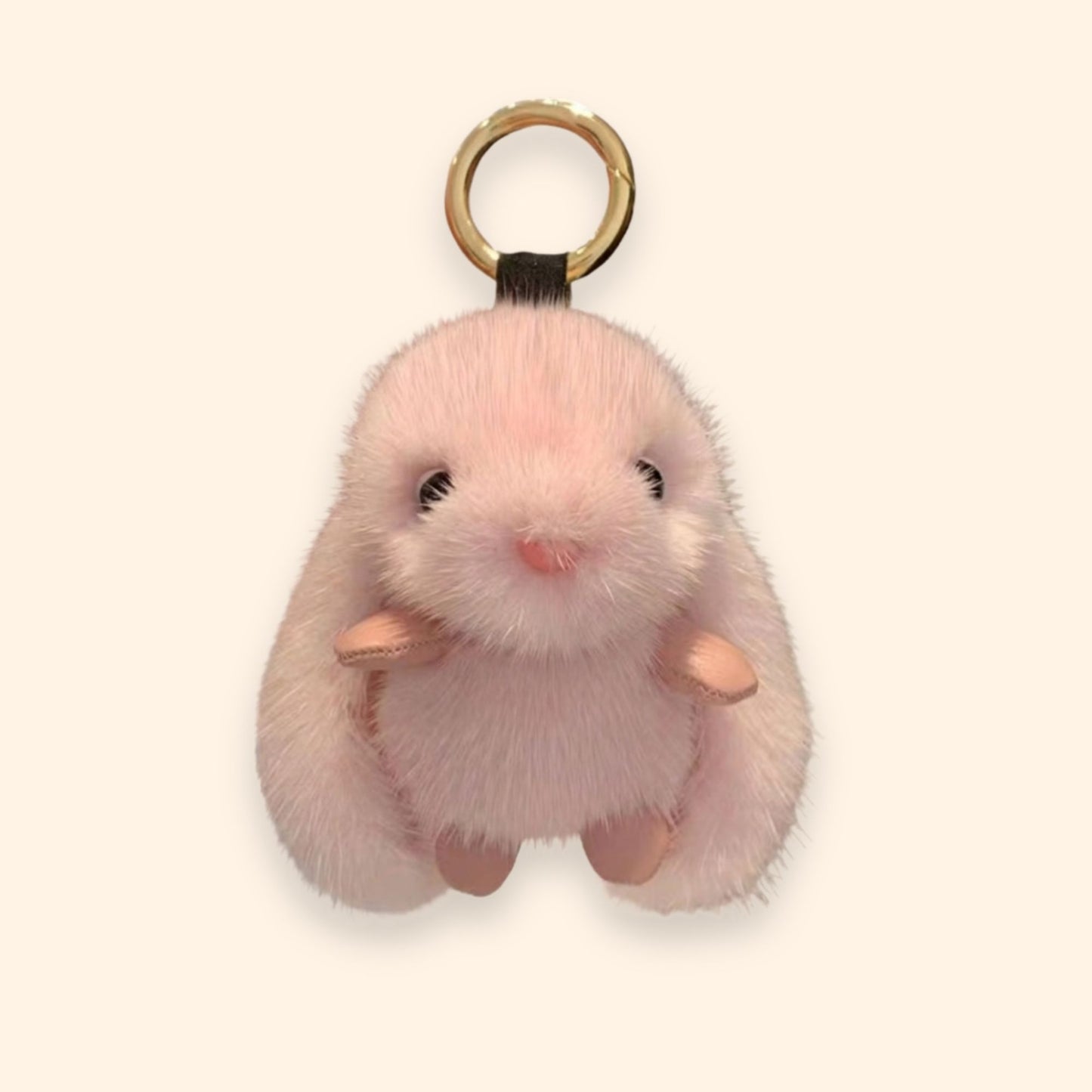 Fluffy Bunny Plush Keychain